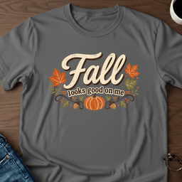 Fall Looks Good On Me T Shirt Gift For Adults