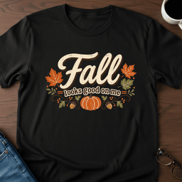 Fall Looks Good On Me T Shirt Gift For Adults