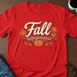 Fall Looks Good On Me T Shirt Gift For Adults