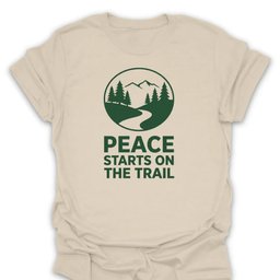 Peace On The Trail T Shirt Gift For Hiker