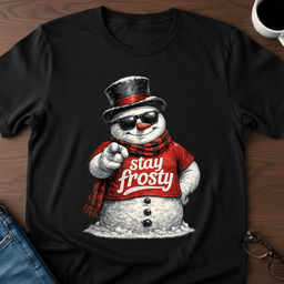 Stay Frosty Snowman T Shirt Gift For Adults