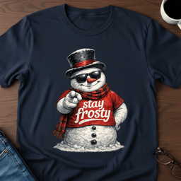 Stay Frosty Snowman T Shirt Gift For Adults