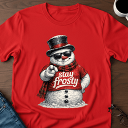 Stay Frosty Snowman T Shirt Gift For Adults