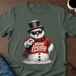 Stay Frosty Snowman T Shirt Gift For Adults