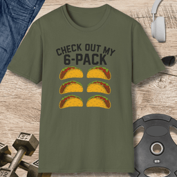 Taco 6 Pack T Shirt Gift For Fitness Lover