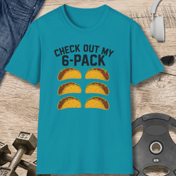 Taco 6 Pack T Shirt Gift For Fitness Lover