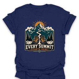 Summit Starts Here T Shirt Gift For Hiker