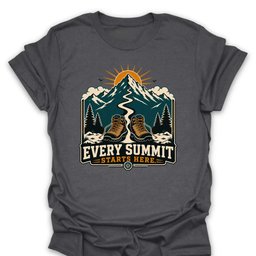 Summit Starts Here T Shirt Gift For Hiker