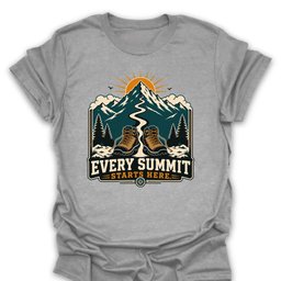 Summit Starts Here T Shirt Gift For Hiker