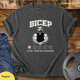Lincolns Bicep Review Vintage Wash T Shirt Gift For Fitness Lover