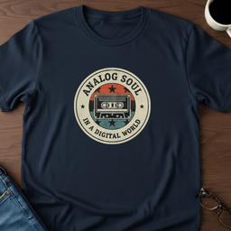 Analog Soul In A Digital World T Shirt Gift For Adults