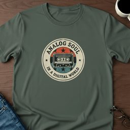 Analog Soul In A Digital World T Shirt Gift For Adults