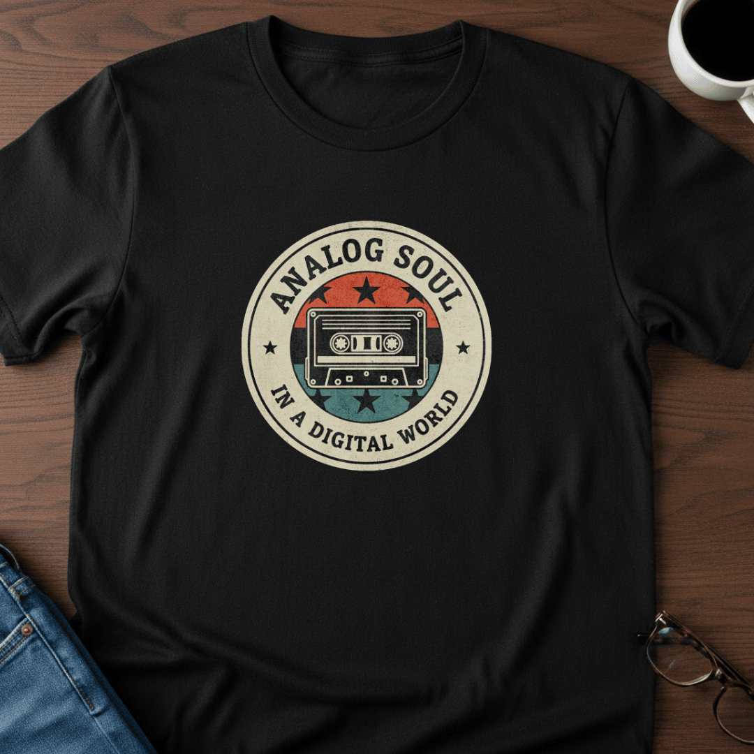 Analog Soul In A Digital World T Shirt Gift For Adults