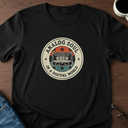 Analog Soul In A Digital World T Shirt Gift For Adults