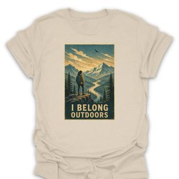 I Belong Outdoors T Shirt Gift For Hiker