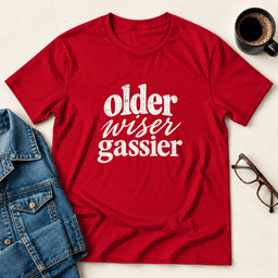Older Wiser Gassier T Shirt Gift For Adults