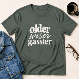 Older Wiser Gassier T Shirt Gift For Adults