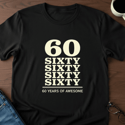 60 Years Of Awesome T Shirt Gift For Adults