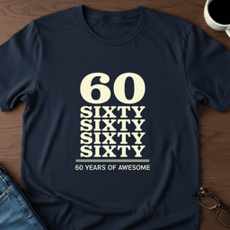 60 Years Of Awesome T Shirt Gift For Adults