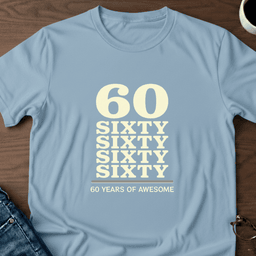 60 Years Of Awesome T Shirt Gift For Adults