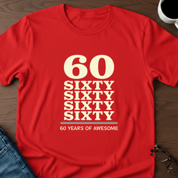 60 Years Of Awesome T Shirt Gift For Adults