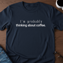 Im Probably Thinking About Coffee T Shirt Gift For Adults