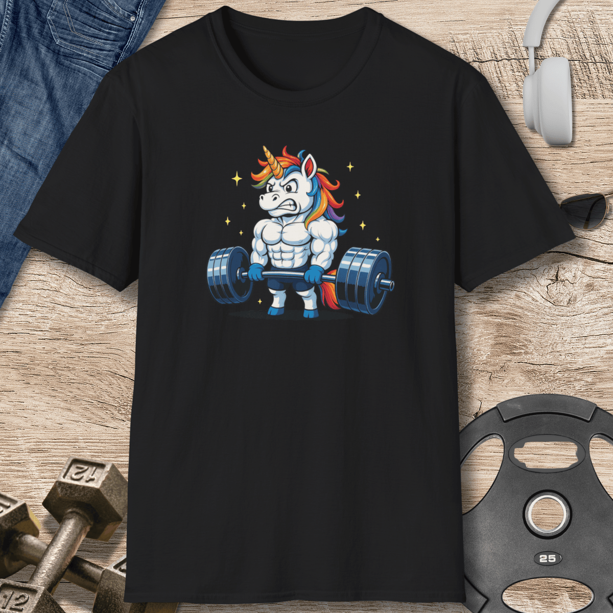 Rainbow Unicorn T Shirt Gift For Fitness Lover