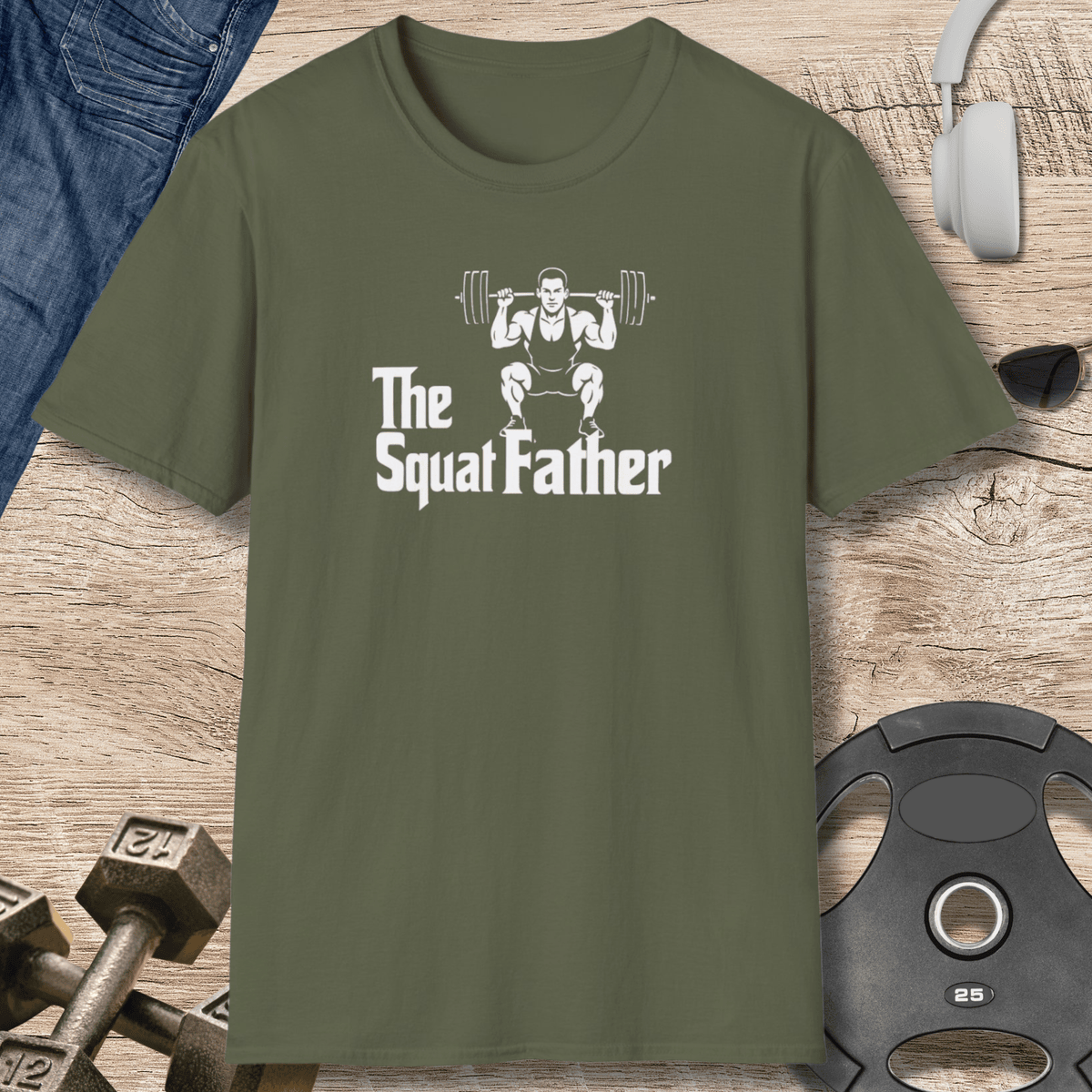 The Squat Father T Shirt Gift For Dad