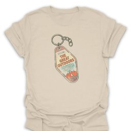 Great Outdoors Keychain T Shirt Gift For Hiker
