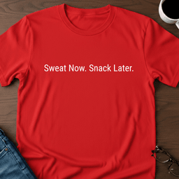 Sweat Now Snack Later T Shirt Gift For Adults