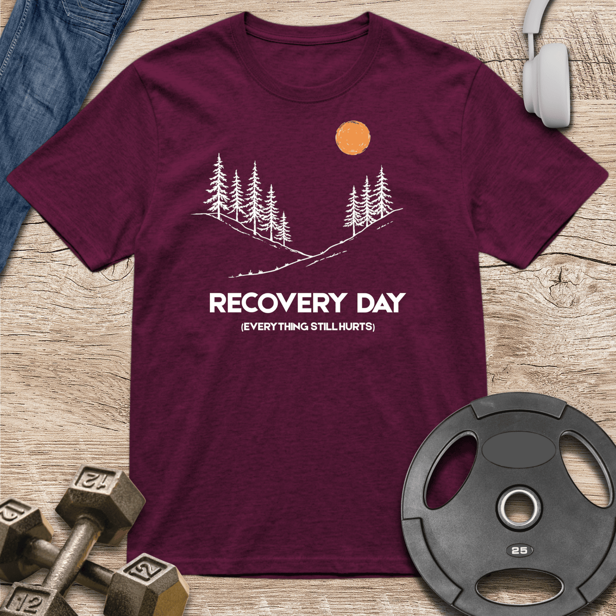 Recovery Day T Shirt Gift For Fitness Lover
