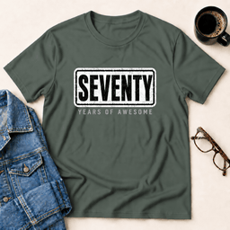 Seventy Years Of Awesome T Shirt Gift For Adults