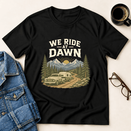 We Ride At Dawn T Shirt Gift For Adults