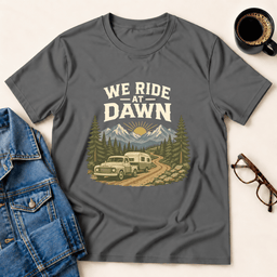 We Ride At Dawn T Shirt Gift For Adults