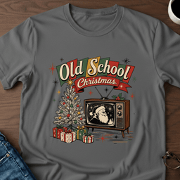 Old School Christmas T Shirt Gift For Adults