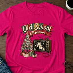 Old School Christmas T Shirt Gift For Adults