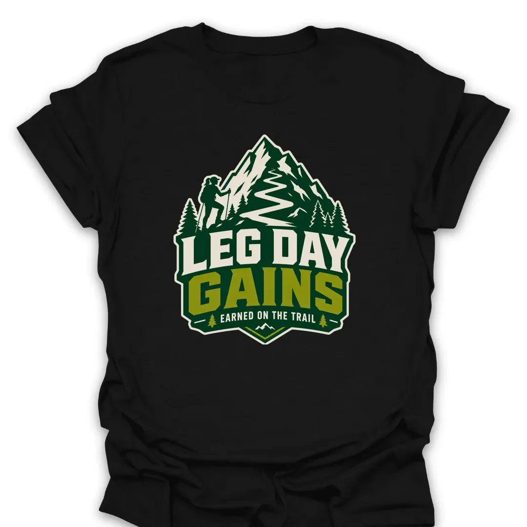 Leg Day Gains T Shirt Gift For Hiker