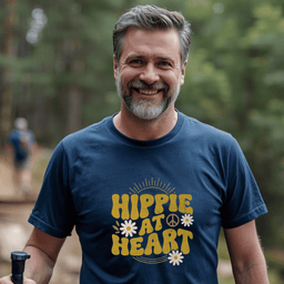 Hippie At Heart T Shirt Gift For Adults