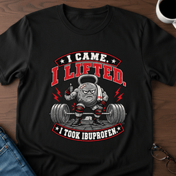 I Came I Lifted I Took Ibuprofen T Shirt Gift For Adults
