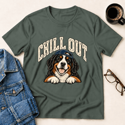 Chill Out Bernese T Shirt Gift For Adults