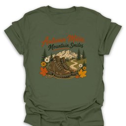 Autumn Mile Mountain Smiles T Shirt Gift For Hiker