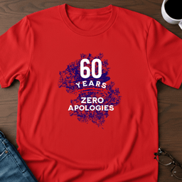 60 Years Zero Apologies T Shirt Gift For Adults