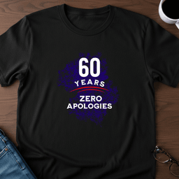 60 Years Zero Apologies T Shirt Gift For Adults