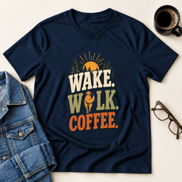 Wake Walk Coffee T Shirt Gift For Adults