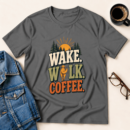 Wake Walk Coffee T Shirt Gift For Adults