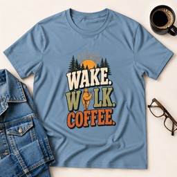 Wake Walk Coffee T Shirt Gift For Adults