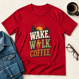 Wake Walk Coffee T Shirt Gift For Adults