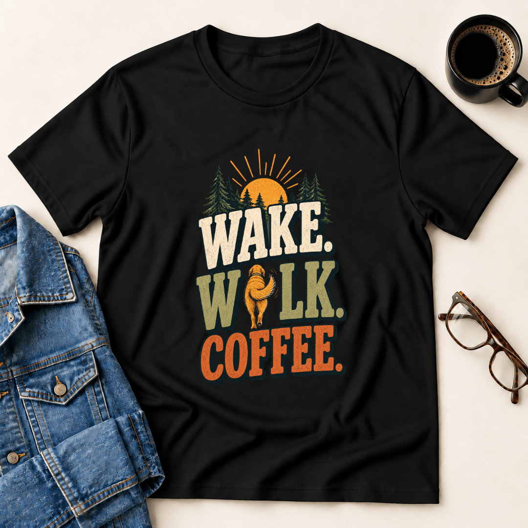 Wake Walk Coffee T Shirt Gift For Adults