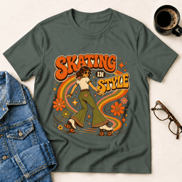 Skating In Style T Shirt Gift For Adults