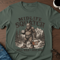 Midlife Squatch T Shirt Gift For Adults